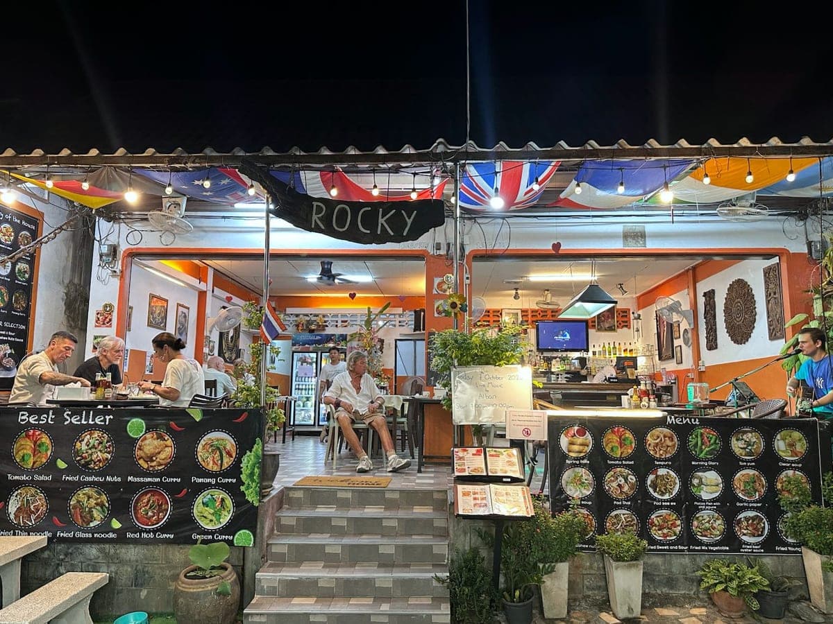 Rocky Bar and Restaurant in Subdistrict, 126/28 Moo.3, Maret Subdistrict, Koh Samui District, Surat Thani Maret District, Surat Thani 84310