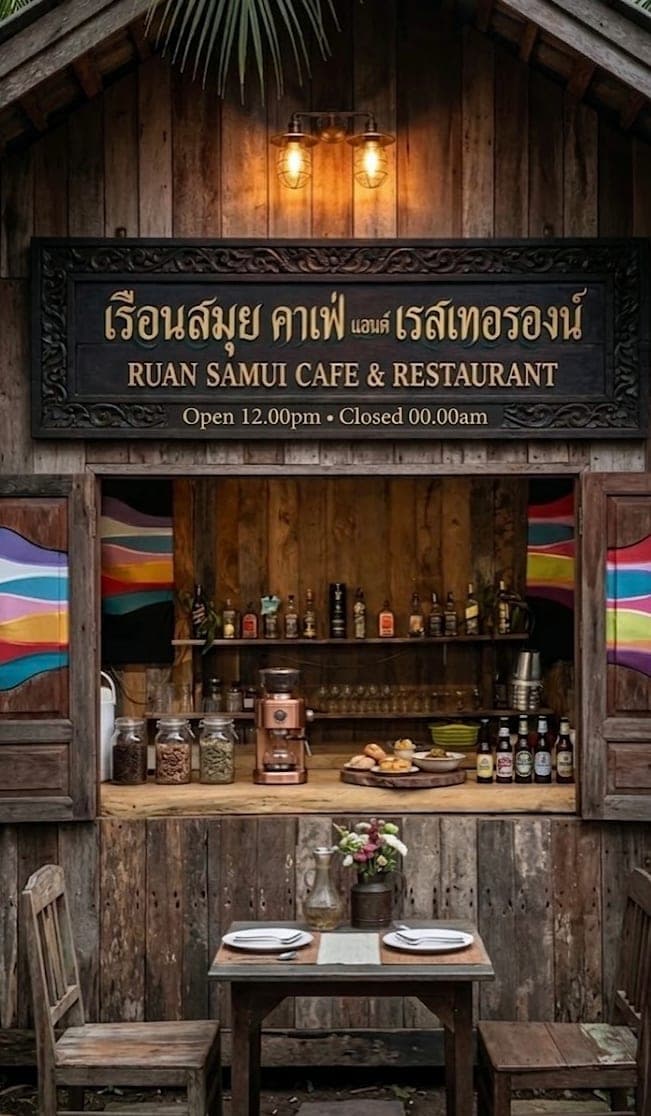 เรือนสมุย ( Ruan Samui Cafe&Restaurant ) in 34 Taling Ngam, Ko Samui District, Surat Thani 84140