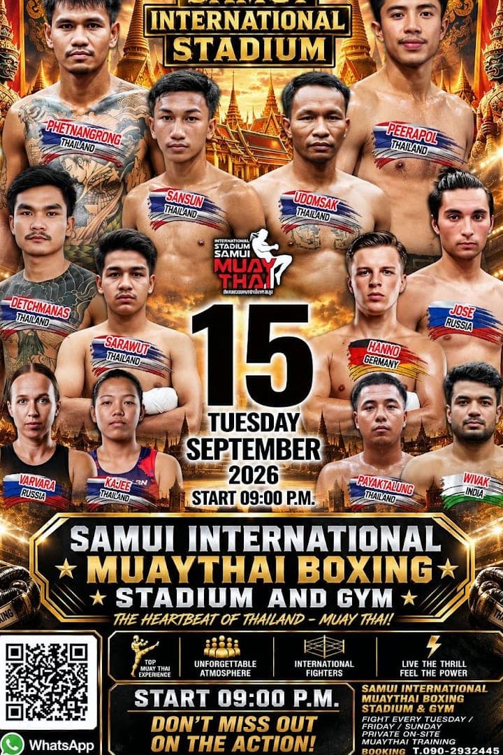Samui International Muay Thai Boxing Stadium & Gym in 3, 4 Laem Din Road, Bo Put, Ko Samui District, Surat Thani 84320, Thailand